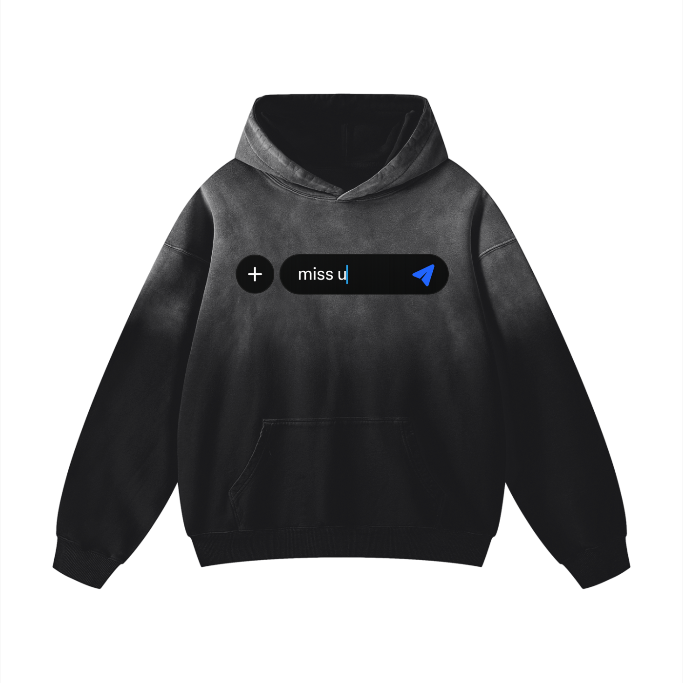miss u Heavyweight Sunfade Oversized Hoodie